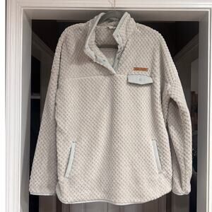 SIMPLY SOUTHERN Women's Gray Cozy Sherpa Pullover XXL